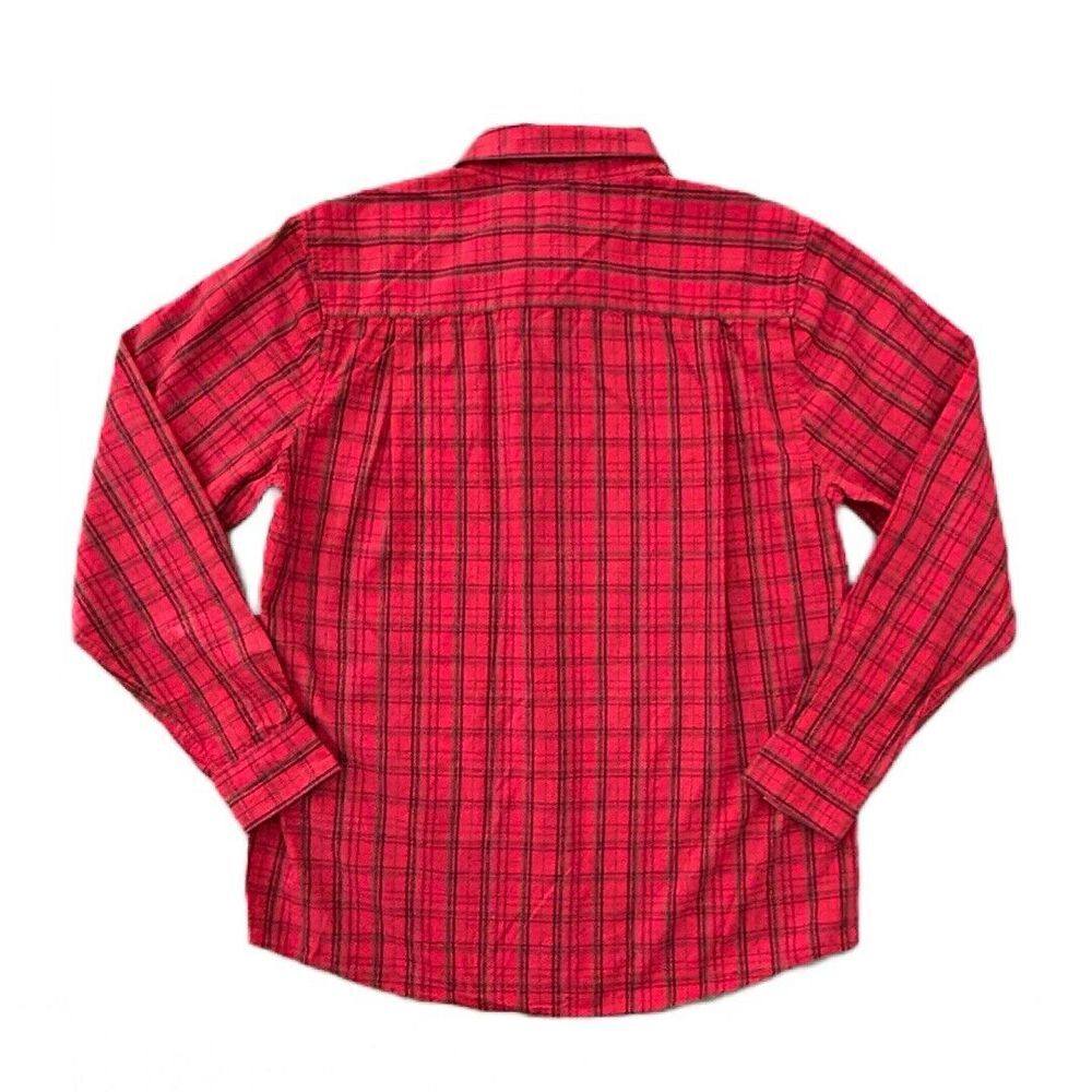 The Disney Store Mens‎ Small Red Plaid Shirt Button Up Embroidered Mickey Mouse - Picture 8 of 8